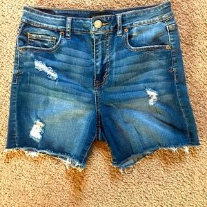 Mid thigh jean shorts